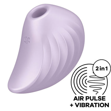 Stimolatore Pearl Diver Viola con Onde d'Aria e Vibrazioni